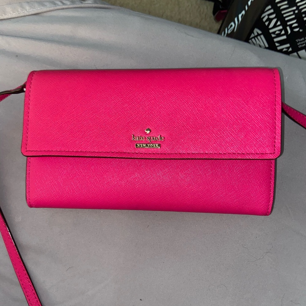 Pink Kate Spade crossbody bag